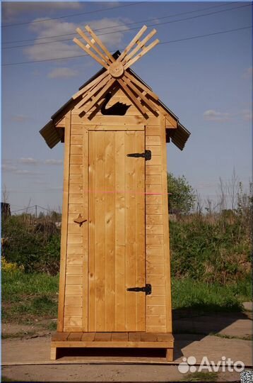 Уличный туалет деревянный ACC342