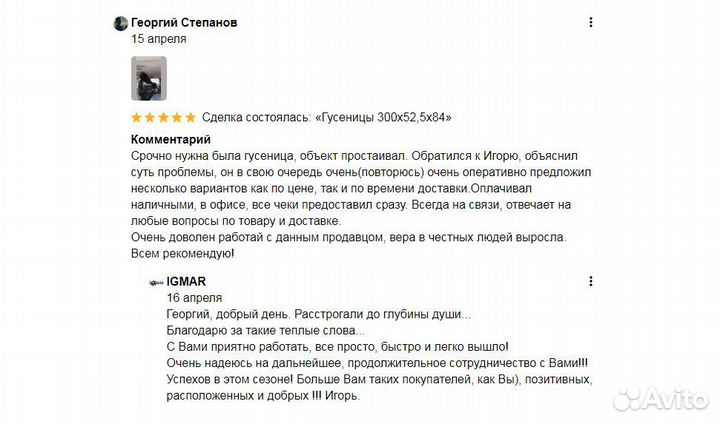 Новые гусеницы 300х52,5х88N Выборг