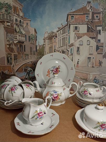 Чайный сервиз Мейсона Чехословакия 6 персон