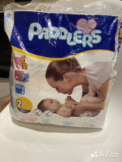 Подгузники 2 размер paddlers открытая уп 40-50шт
