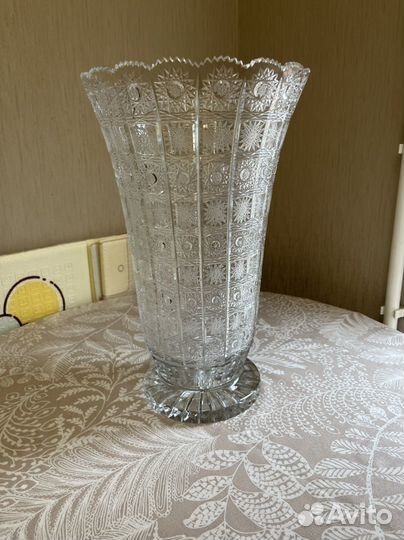 Хрустальная Ваза снежинка 40 см