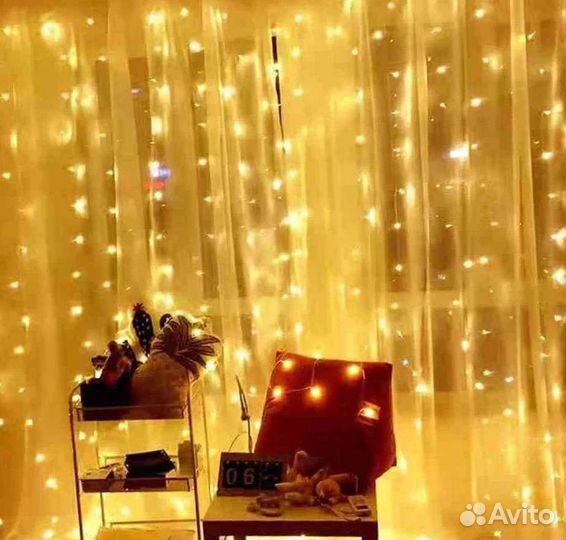 Гирлянда шторка 3х3 с пультом