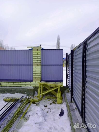 Заборы из профнастила под ключ новые