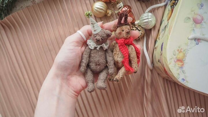 Крошечные тедди мишки ручной работы