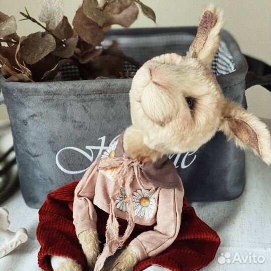 Зайка тедди коллекционный ручная работа