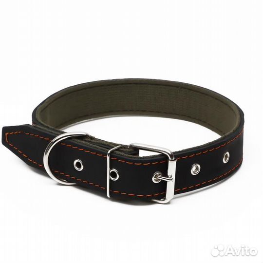 2 шт. Ошейник комбинированный кожа/брезент, 69 х 3