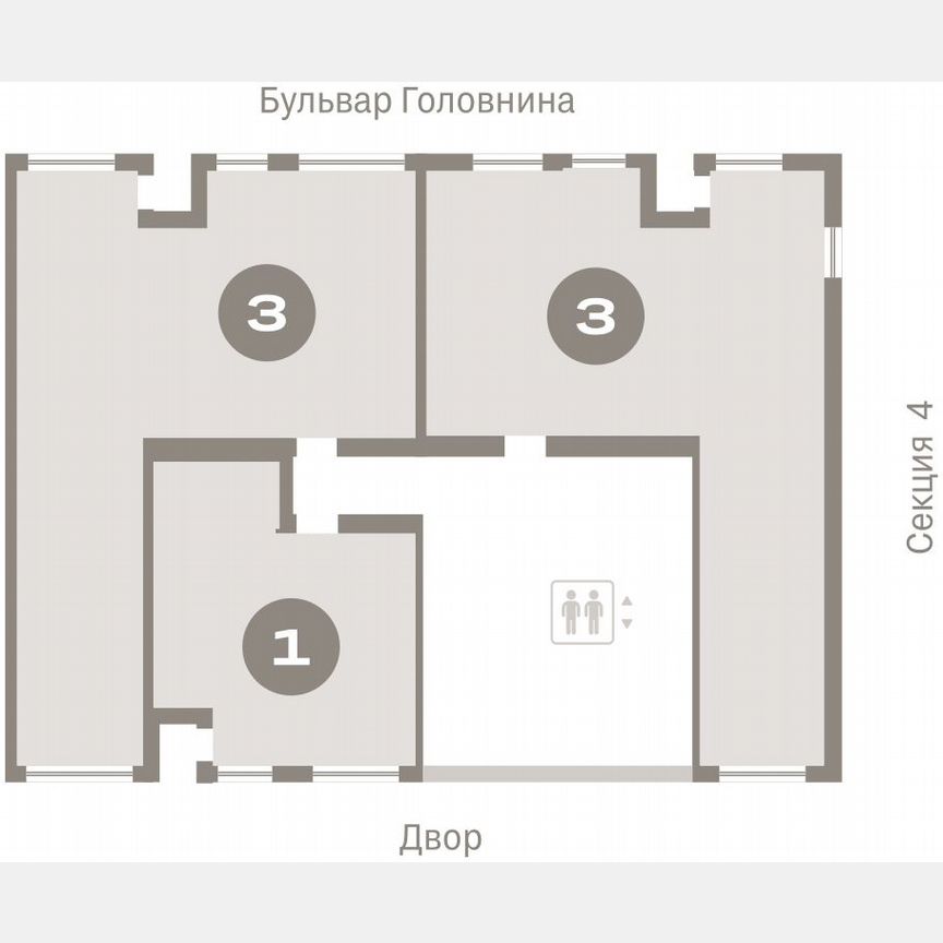 3-к. квартира, 94 м², 3/16 эт.