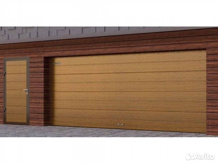 Ворота Секционные Въездные С калиткой