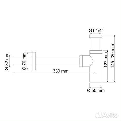 Сифон для раковины wasserkraft A170