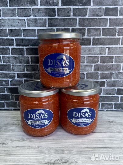 Икра форели Disas, 400 гр из Финляндии