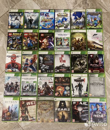 Много дисков на Xbox 360