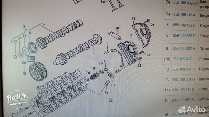 Шкив распредвала Ауди Фщльксваген 059109105C