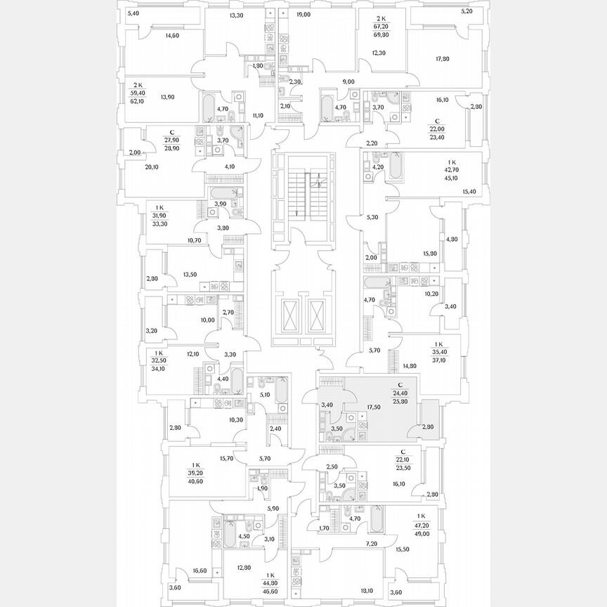 Квартира-студия, 25,8 м², 4/13 эт.