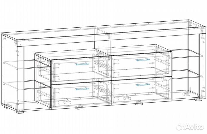 Тумба под телевизор белая