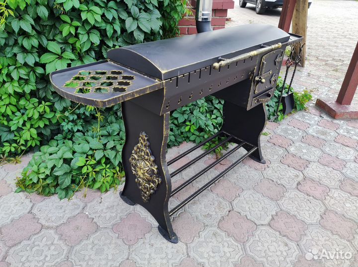 Мангал с печью под казан «Античный–3 лайт» 6 мм