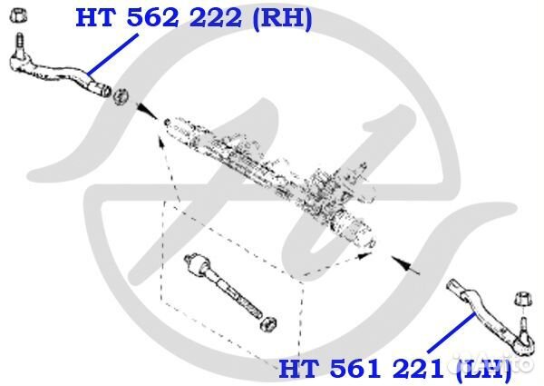 Наконечник рулевой тяги, левый