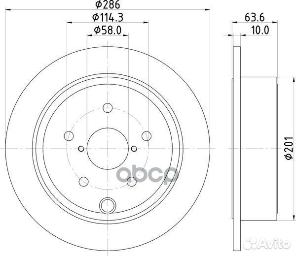 Диск тормозной зад ND7012K nisshinbo