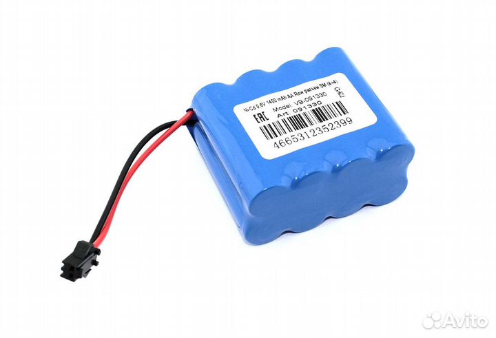 Ni-Cd 9.6V 1400 mAh AA Row разъем SM (4+4)