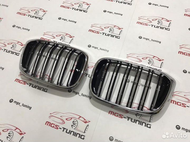 Решетка радиатора BMW Х3/X4 G01/G02 M Хром обод