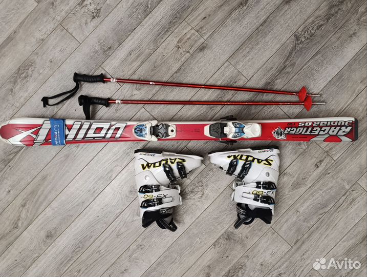 Горные лыжи детские 130 с ботинками