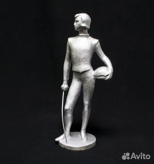 Статуэтка Фехтовальщица, Ленинград, силумин, 1960