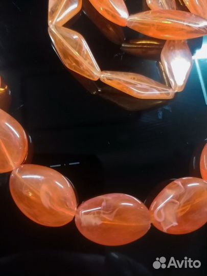 Бусы кошачий глаз