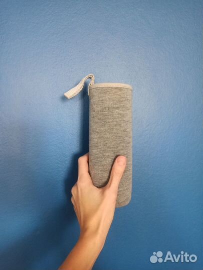 Бутылка для воды 0,5 стекло с чехлом