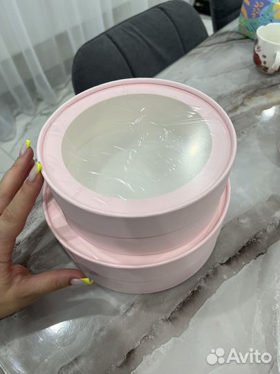 Круглые коробки (шляпные коробки) 21х10 см и др