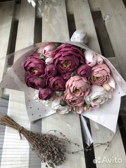 Сладкий букет из зефира