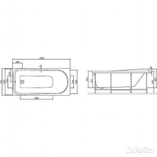 Ванна AM.PM W80A-150-070W-A Like 150х70 2025