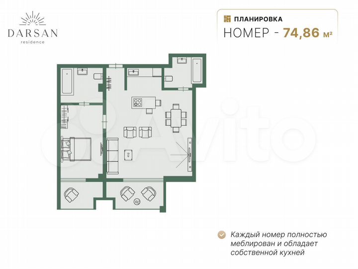 3-к. апартаменты, 126,1 м², 2/8 эт.