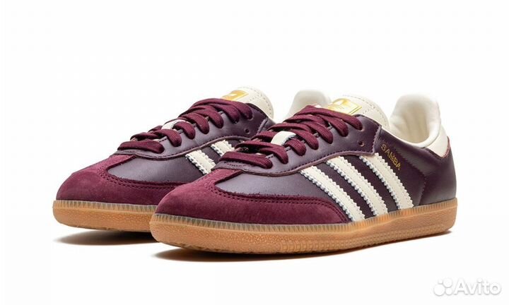 Кроссовки adidas gazelle indoor burgundy