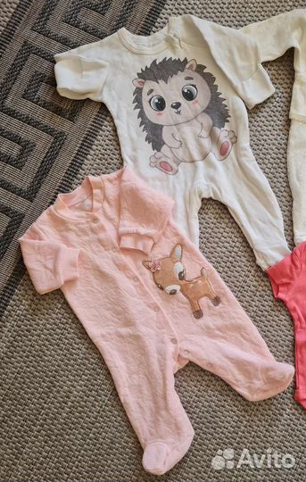 Детские вещи пакетом для девочек от 0 до 3х мес
