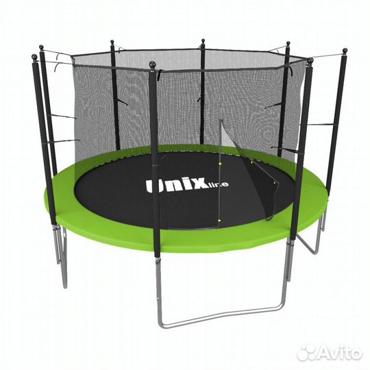 Батут с сеткой unix line Simple 10 ft Green inside