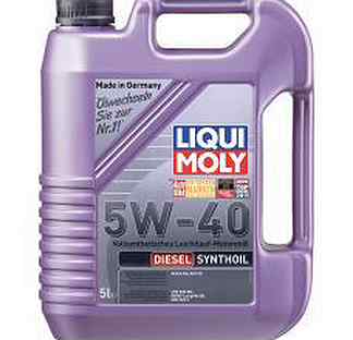 Liqui moly Diesel Synthoil 5W-40 5л масло моторное
