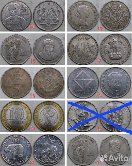 Иностранные монеты альбом 18