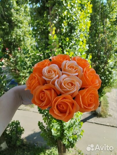 Букет из мыльных роз