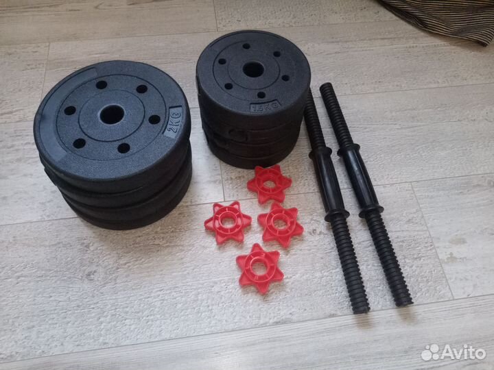 Штанга, блины, гантели