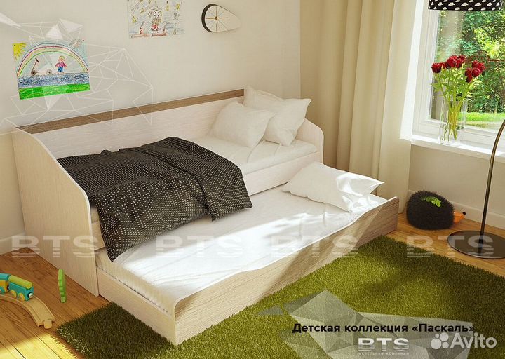 Кровать Паскаль с большим ящиком/спальным местом