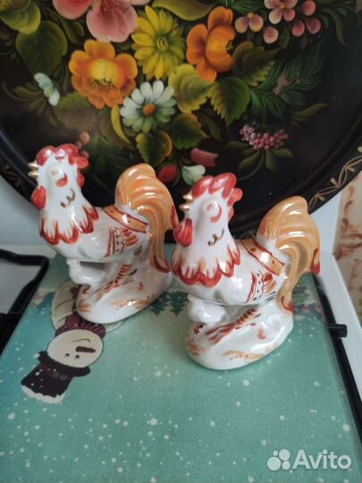 Статуэтка Петух фарфор Дулево СССР