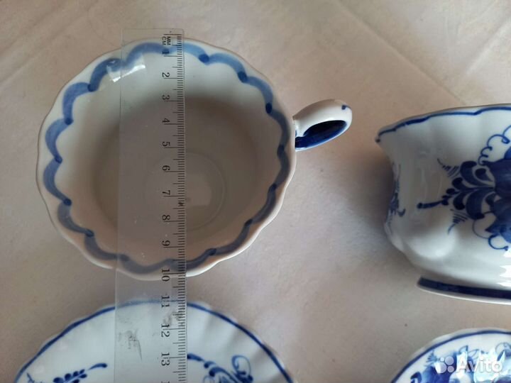 Гжель. Чашка с блюдцем