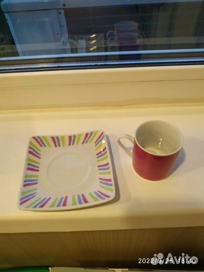 Две фарфоровые кофейные пары (4 предмета)