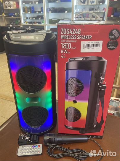 Колонка караоке микрофон ZQS 4248