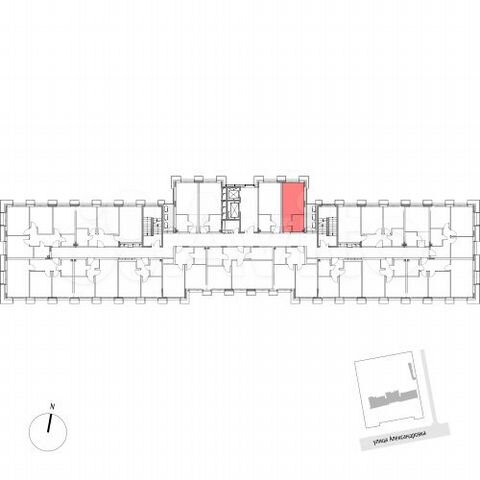 Апартаменты-студия, 22,5 м², 2/7 эт.