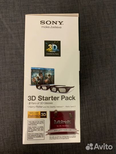 3d очки sony и 2 оригинальных диска Blu-Ray