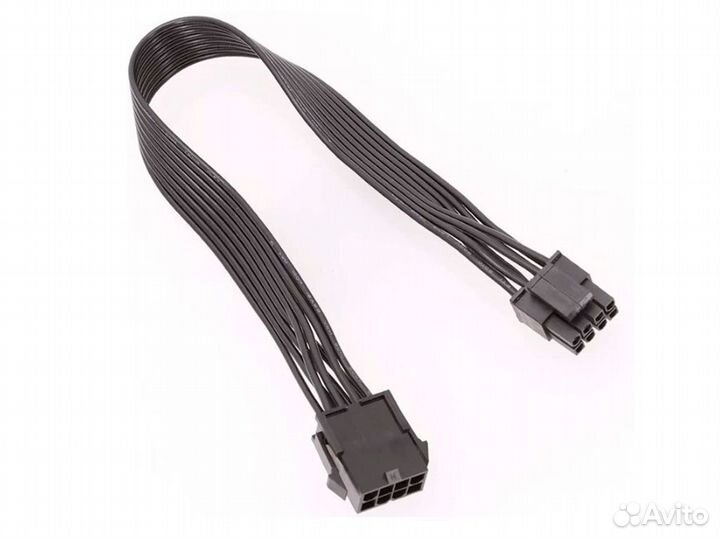 Удлинитель питания процессора 8pin черный 30см