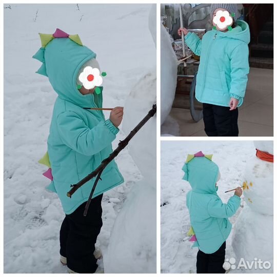 Intatika Дино куртка зимняя 92