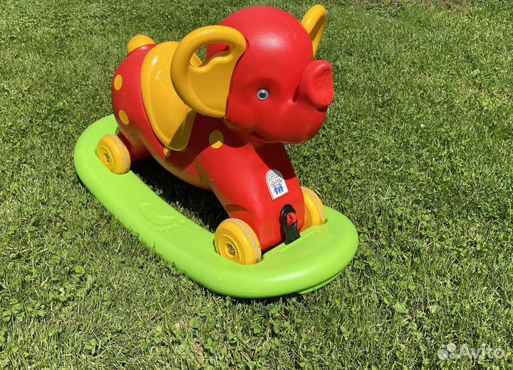 Детская качалка-каталка Pilsan Слон Red/Красный
