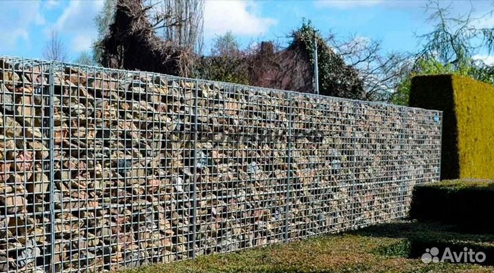 Забор из габионов под ключ