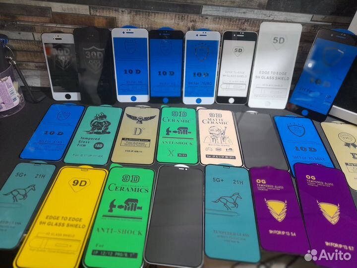 Защитные стекла на все модели iPhone
